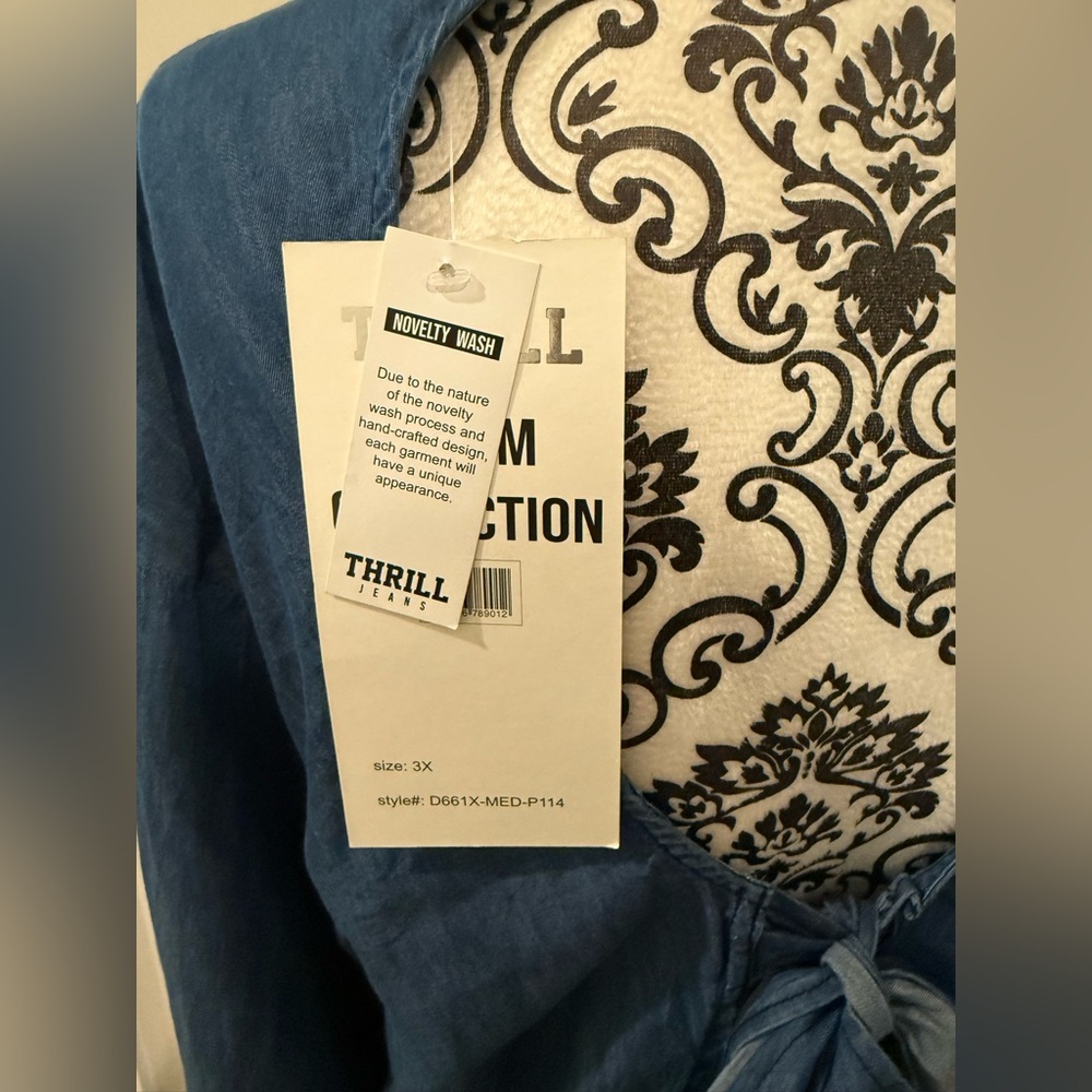 Thrill Blue Denim Backless Tunic - Picture 7 of 8